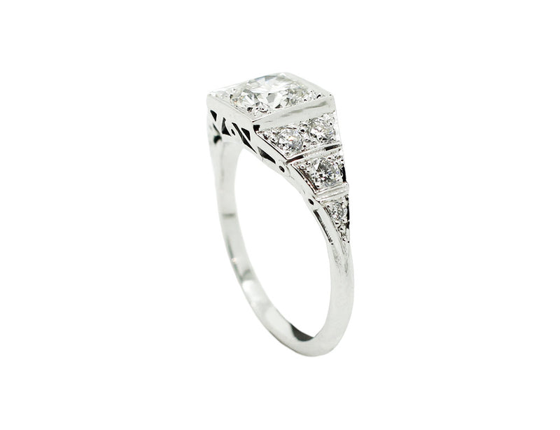 Bague Création Benoit Joaillier "Chevalière Art Déco" Diamant H-SI 0,94ct