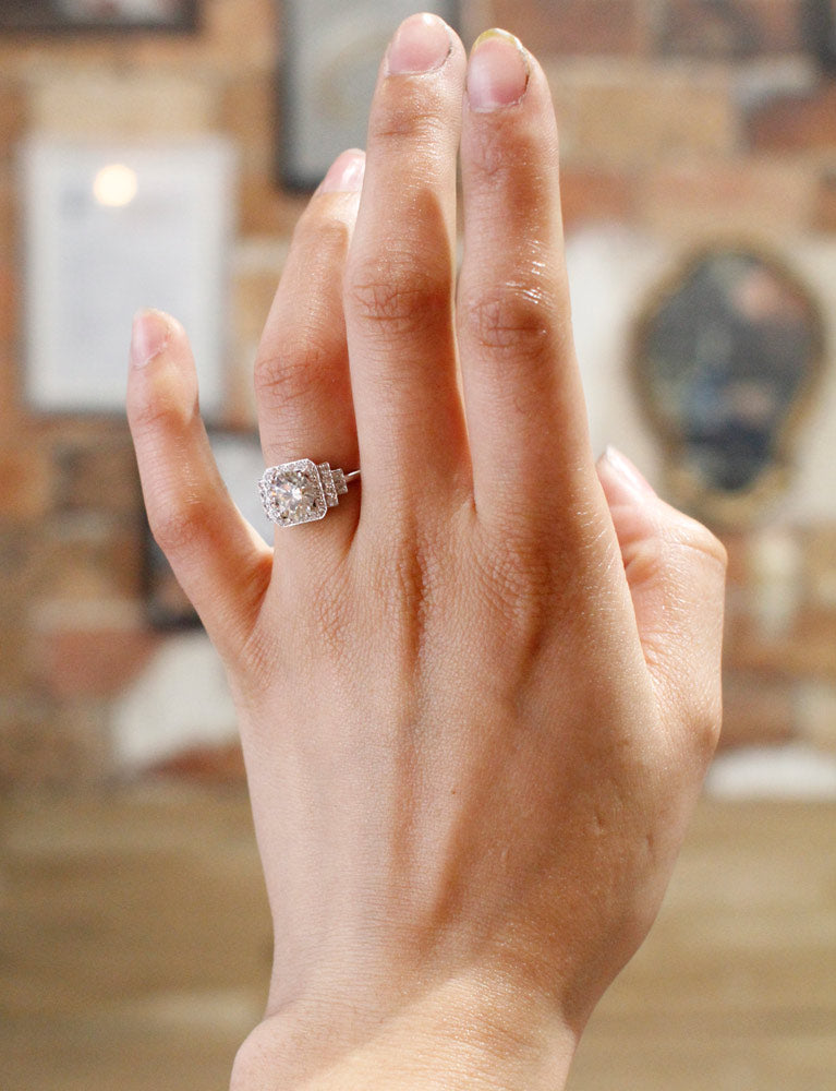 Bague Création Benoit Joaillier "Classique Art Déco" Diamant L-SI1 1,77 ct