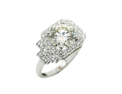 Bague Création Benoit Joaillier "Classique Art Déco" Diamant L-SI1 1,77 ct