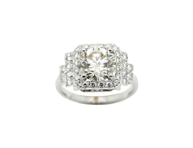 Bague Création Benoit Joaillier "Classique Art Déco" Diamant L-SI1 1,77 ct