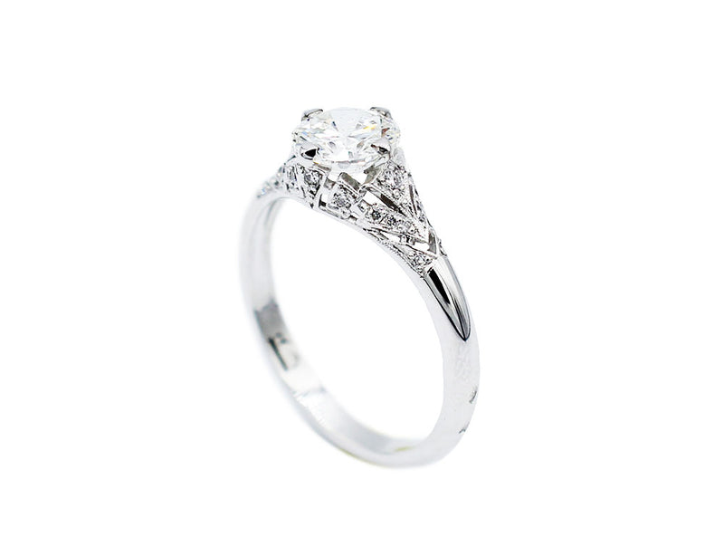 Solitaire Création Benoit Joaillier "Solitaire Décoré" Diamant 1,08ct G-LC