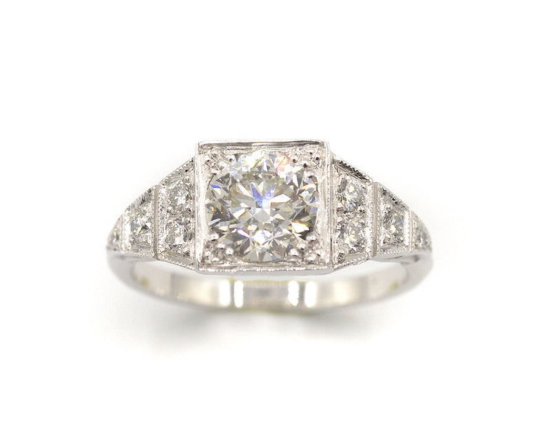 Bague Création Benoit Joaillier "Jarretière Art Déco" Diamant 1,01ct H-VS2