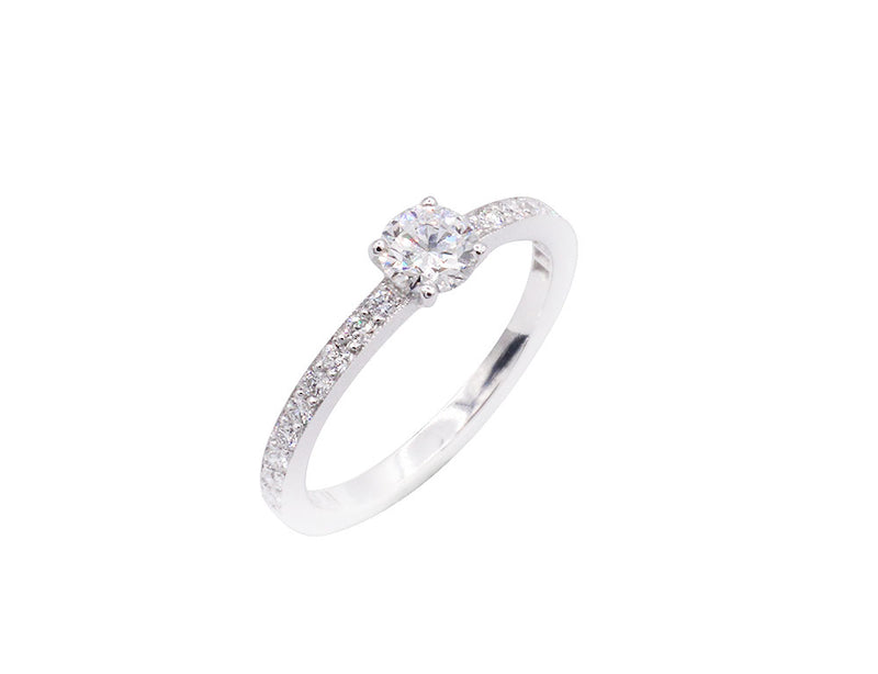 Solitaire Création Benoît Joaillier "Épuré" Diamant 0,40 carat D-IF