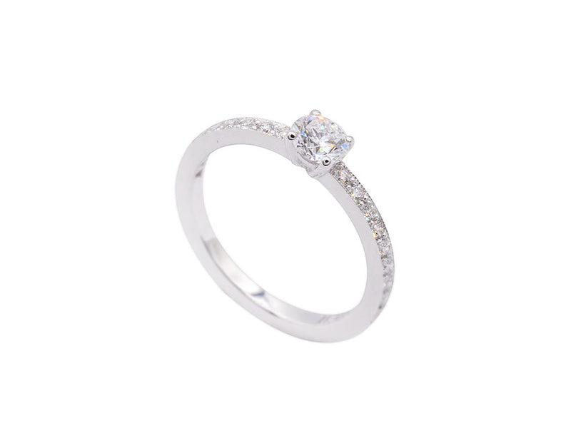 Solitaire Création Benoît Joaillier "Épuré" Diamant 0,40 carat D-IF