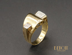 Bague Tank Pavage Diamants