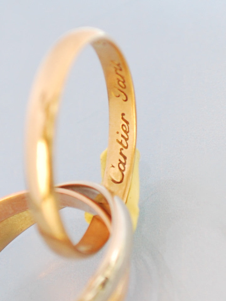Alliance cartier 3 anneaux 3 ors Benoit Joaillier