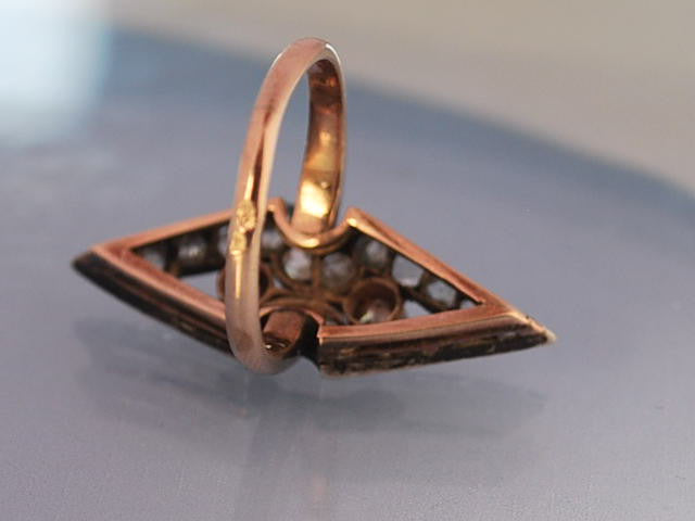 Bague 1900 or et diamants