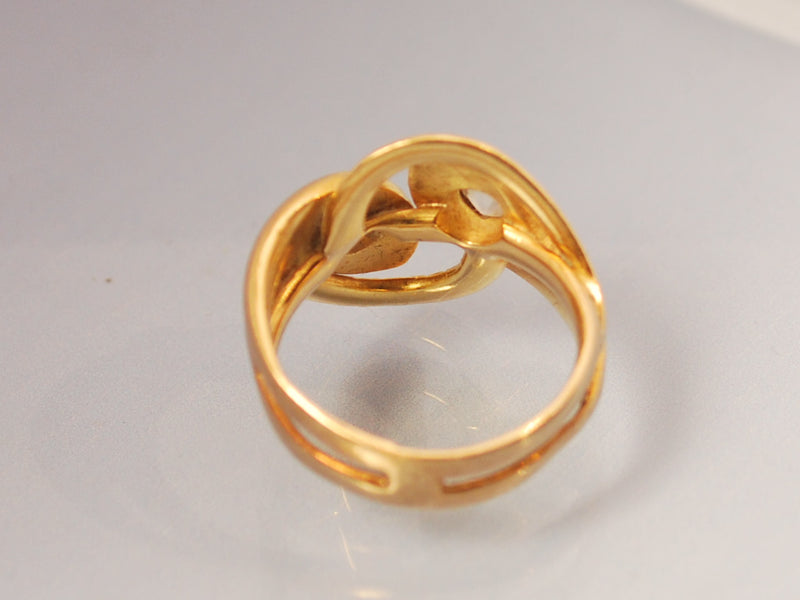Bague 1900 serpent or jaune et diamant