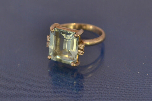 Bague Ancienne Aigue-Marine
