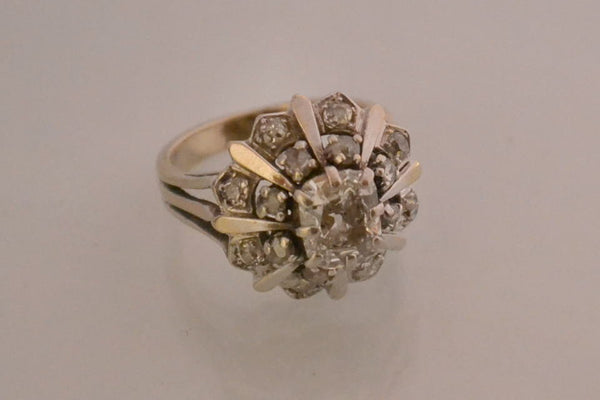 Bague Ancienne Diamant Coussin