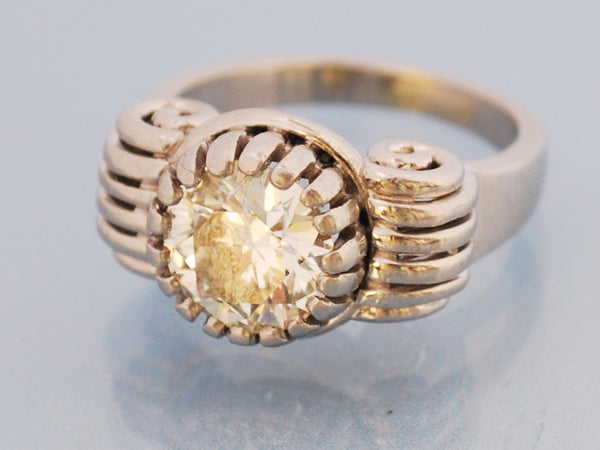 Bague ancienne diamant et platine 1940