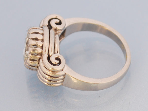 Bague ancienne diamant et platine 1940