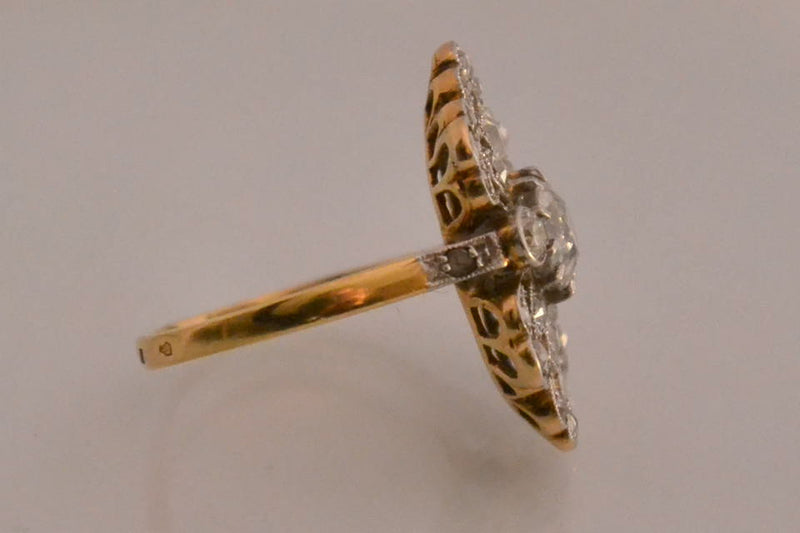 Bague Ancienne Diamants Or et Platine