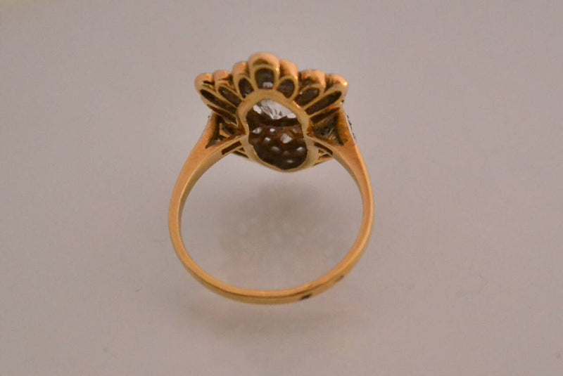 Bague Ancienne Diamants Or et Platine