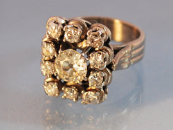 Bague ancienne platine diamants