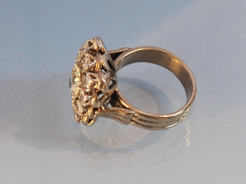 Bague ancienne platine diamants Benoit Joaillier