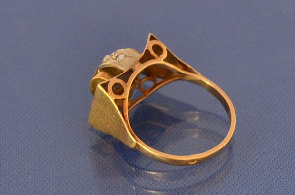 Bague Ancienne Tank Or et Diamants