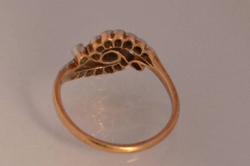 Bague art déco diamant et or 18 carat