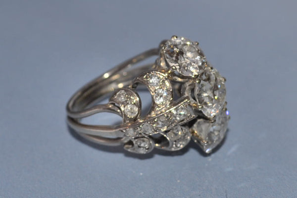 Bague art déco diamants