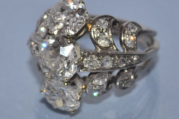 Bague art déco diamants
