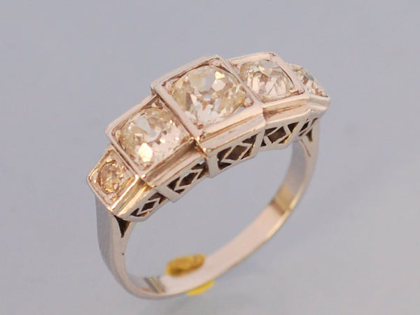 Bague art déco diamants et platine