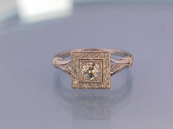 Bague art déco  or et diamants