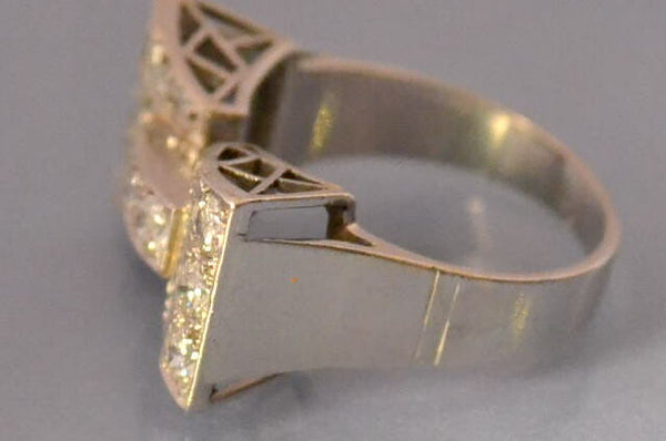 Bague art déco or et diamants