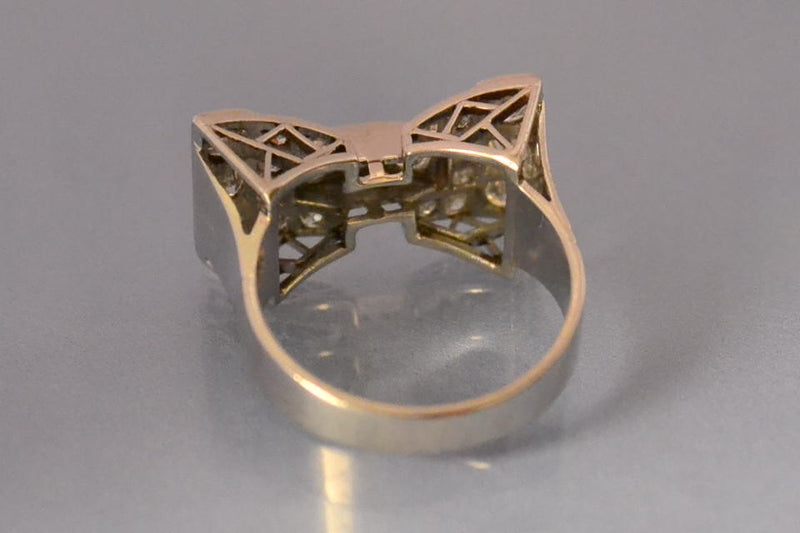 Bague art déco or et diamants