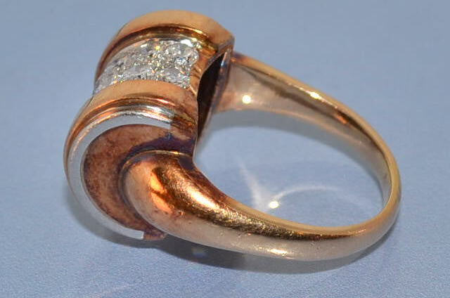 Bague Art déco Or platine et diamants