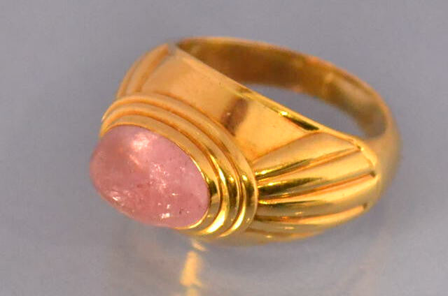 Bague Boucheron tourmaline rose et or 18 ct