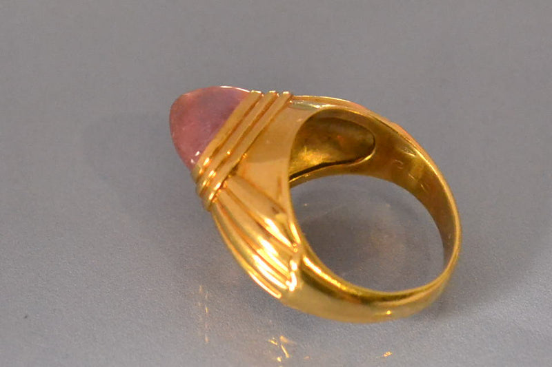 Bague Boucheron tourmaline rose et or 18 ct
