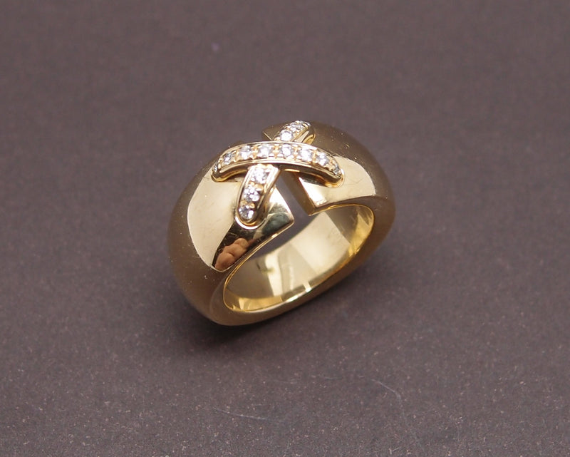 Bague Chaumet Liens Croises Or jaune et Diamants Benoit Joaillier