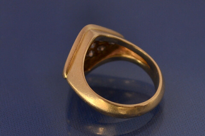 Bague Chevalière Losange Pavage Diamlants