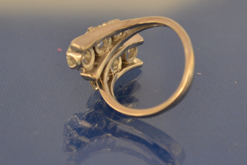 Bague Croisée Diamants et Or Blanc