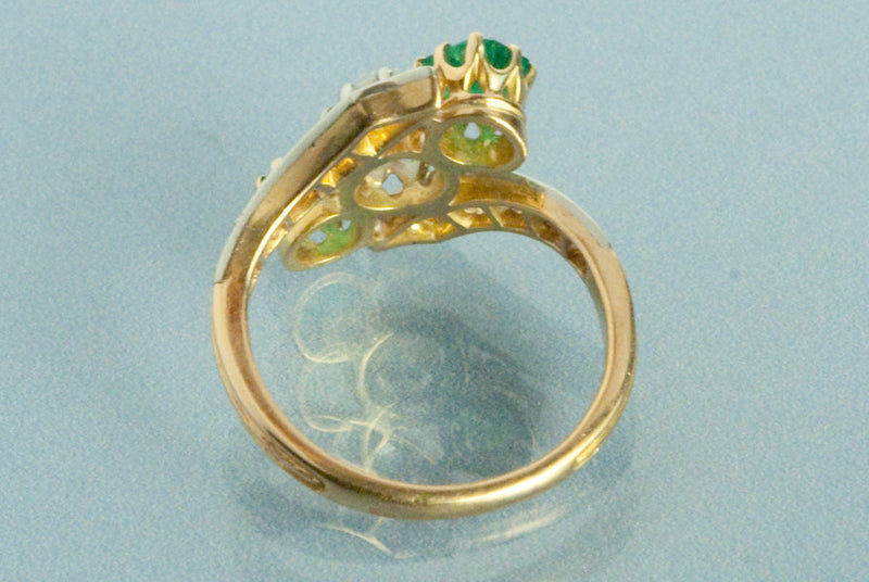 Bague Diamant Émeraude 1920