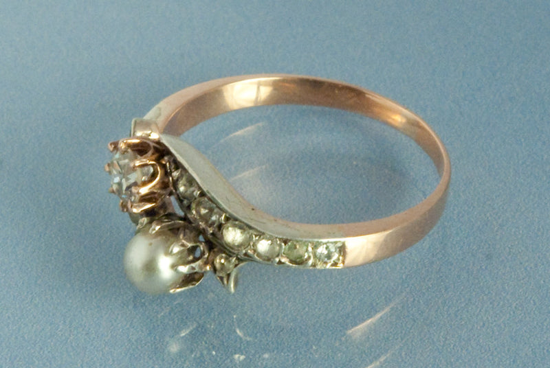 Bague Diamant Perle Toi et Moi