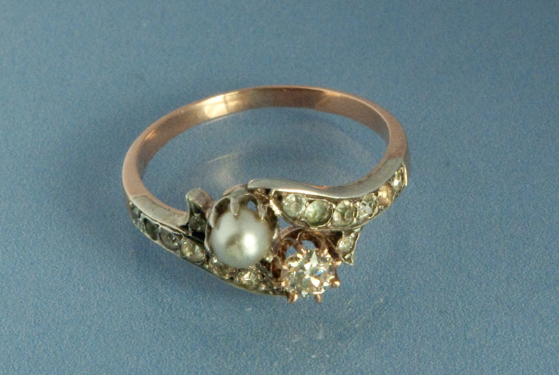 Bague Diamant Perle Toi et Moi