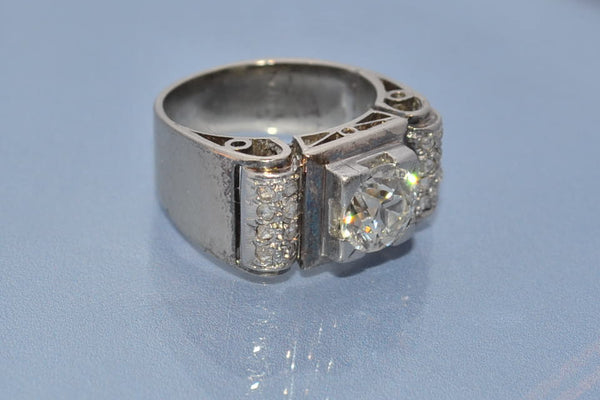 Bague diamants art déco