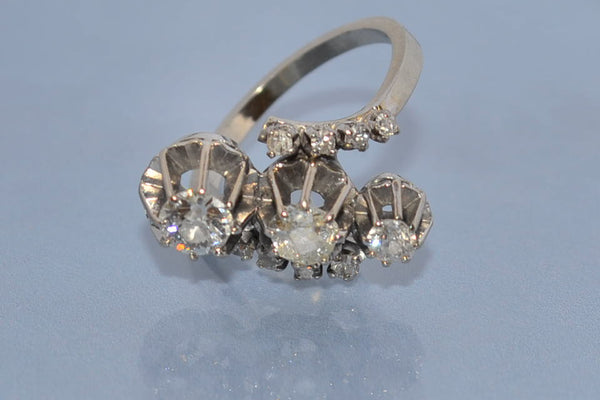 Bague diamants et 18 carats