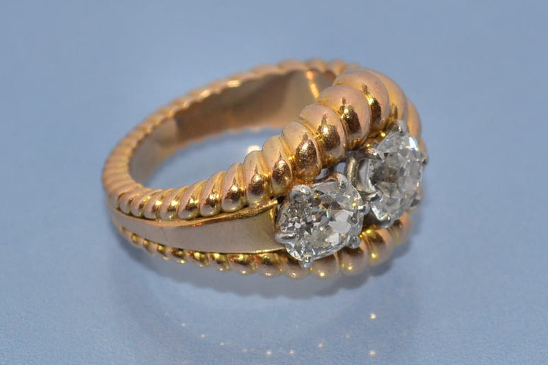 Bague diamants et or époque 1950