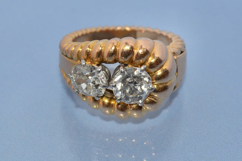 Bague diamants et or époque 1950