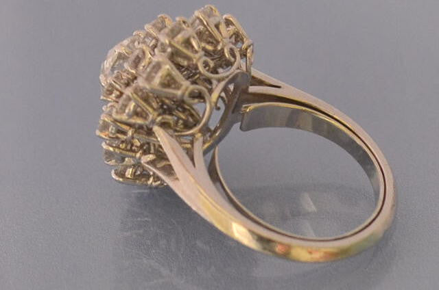 Bague diamants et platine
