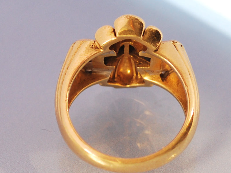 Bague diamants saphirs diamants 1940