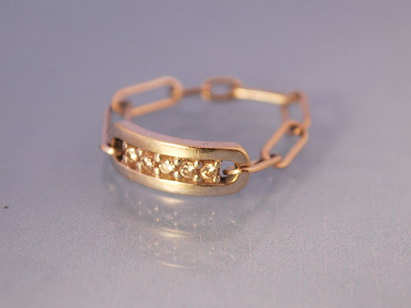 Bague dinh van chaine or blanc