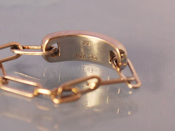 Bague dinh van chaine or blanc