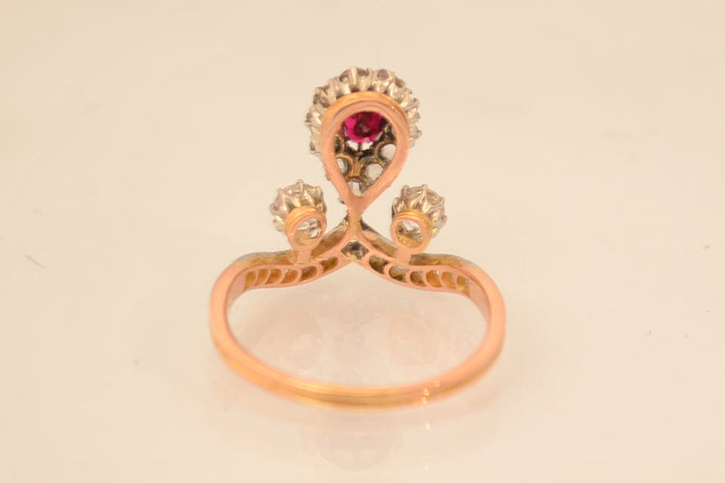 Bague Duchesse Rubis et Diamants