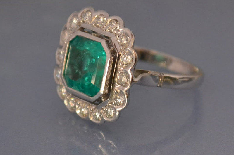 Bague Emeraude diamants
