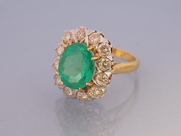 Bague Emeraude et diamants