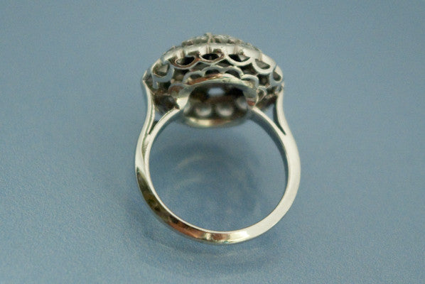 Bague Fleur de Diamants et Platine