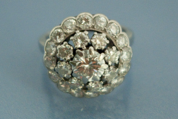 Bague Fleur de Diamants et Platine